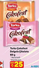 TORKU ÇOKOFEST DOLGULU ÇİKOLATA 60 G